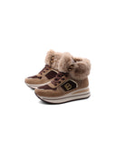 Sneaker alta con pelliccia da donna