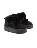 Stivaletto platform con pom pom donna