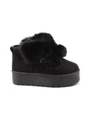 Stivaletto platform con pom pom donna