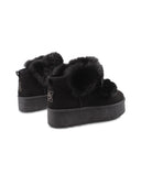 Stivaletto platform con pom pom donna