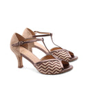 Décolleté t-bar open toe da donna