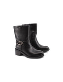 Stivaletto biker con morsetto da donna
