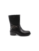 Stivaletto biker con morsetto da donna