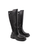 Stivale elasticizzato nero da donna