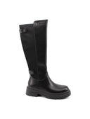 Stivale elasticizzato nero da donna