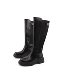 Stivale elasticizzato nero da donna