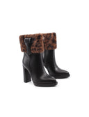 Stivaletto con pelliccia animalier