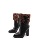 Stivaletto con pelliccia animalier