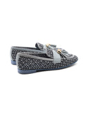 Mocassino in pelle intrecciata da donna