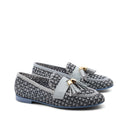 Mocassino in pelle intrecciata da donna