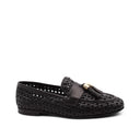 Mocassino in pelle intrecciata da donna