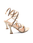 Sandalo alla schiava con strass donna