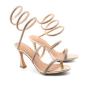Sandalo alla schiava con strass donna