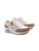 Sneaker con lacci e zip da donna