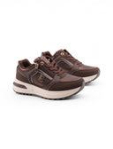 Sneaker con lacci e zip da donna