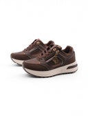 Sneaker con lacci e zip da donna