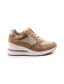 Sneaker glitter con zeppa da donna