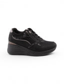 Sneaker glitter con zeppa da donna