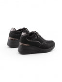 Sneaker glitter con zeppa da donna