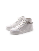 Sneaker alta da bimba con catena e zip