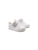 Sneaker con fiori con strass da bimba