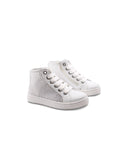 Sneaker alta gioiello con zip da bimba