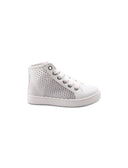 Sneaker alta gioiello con zip da bimba
