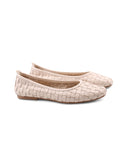 Ballerina in pelle intrecciata da donna