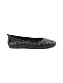 Ballerina in pelle intrecciata da donna