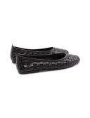 Ballerina in pelle intrecciata da donna