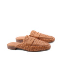 Sabot in pelle intrecciata da donna
