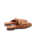 Sabot in pelle intrecciata da donna