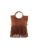 Alma borsa scamosciata con frange donna