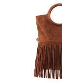 Alma borsa scamosciata con frange donna