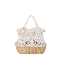 Borsa mare con fondo in paglia