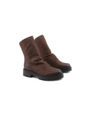 Stivaletto in pelle con zip laterale