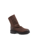 Stivaletto in pelle con zip laterale