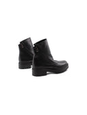 Stivaletto nero con doppia zip laterale