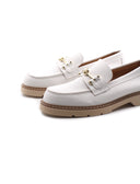 Mocassino da donna con morsetto oro