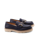 Mocassino con morsetto oro da donna