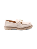 Mocassino con morsetto oro da donna