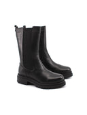 Stivaletto combat da donna in pelle