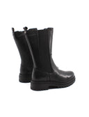 Stivaletto combat da donna in pelle