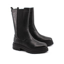 Stivaletto combat da donna in pelle