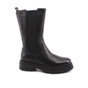 Stivaletto combat da donna in pelle