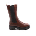 Stivaletto combat da donna in pelle