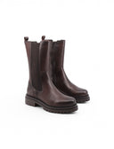 Stivaletto combat da donna in pelle