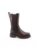 Stivaletto combat da donna in pelle