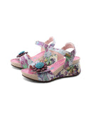 Barry 36 sandalo zeppa con fiore donna