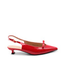Kitten heel in vernice rossa da donna